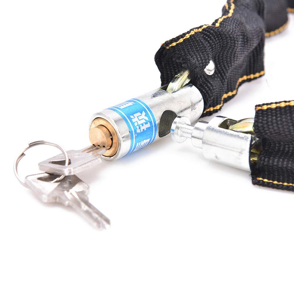 Fermeture de vélo, chaîne Serrure de chaîne de vélo de moto robuste noire 0cm serrures de vélo antivol accessoires de vélo en plein air serrures serrure de vélo