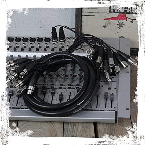 Xlr Snake Cable (16 Channels) 10Ft By Fat Toad | Patch Studio, Stage, Live Sound Recording Multicore Cords | Pro Audio Shielded Double-Sided Microphone Wires For Interface Hub, Dj Digital Mixers, Amps #TOP7