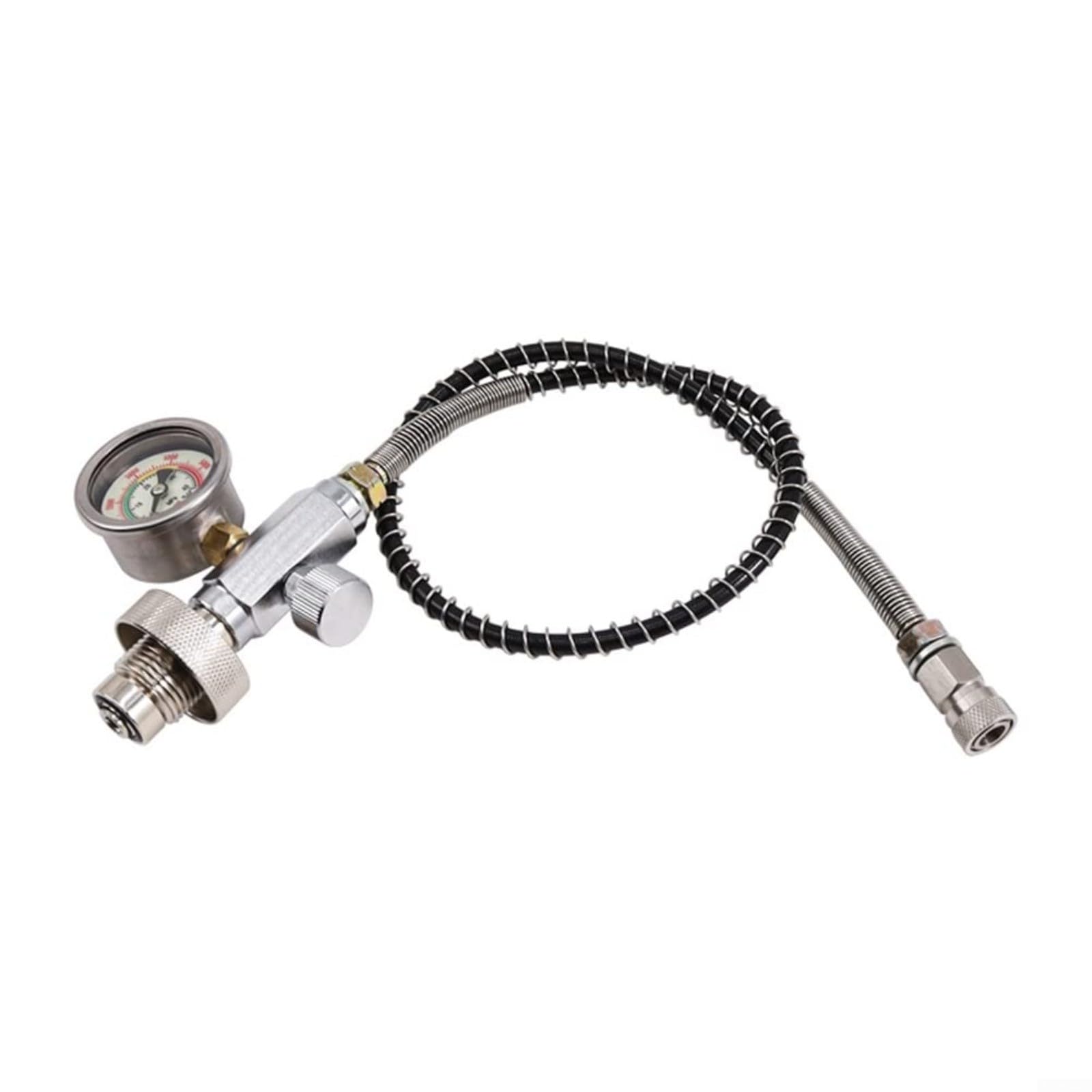 Manometro per la pressione dell'acqua – stazione di ricarica per immersioni all'aperto 40 MPA 4500 psi con indicatore luminoso 6000 psi e connettore rapido femmina da 8 mm per trasferimenti