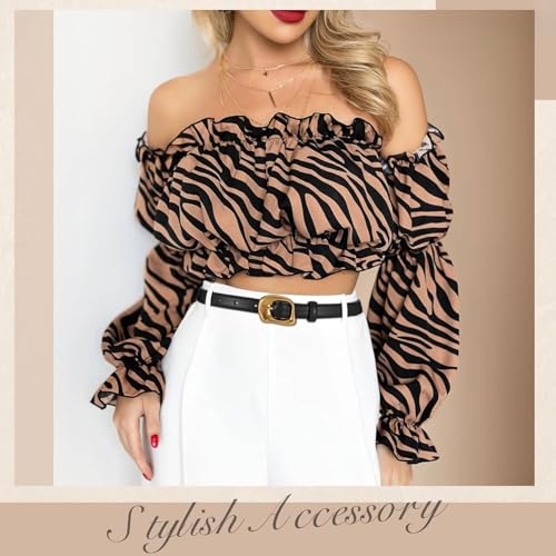 Women's Skinny Genuine Leather Belt Thin Waist Belt for Jeans Dresses3