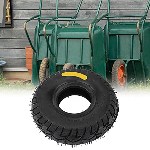 Rubber Outer Tire, 35% Rubber Content, Pressure for Inflatable Tool Cart Trolley 4.10/3.50, 5 12in, Long Service Life, Good Elasticity, Deep Groove Pattern