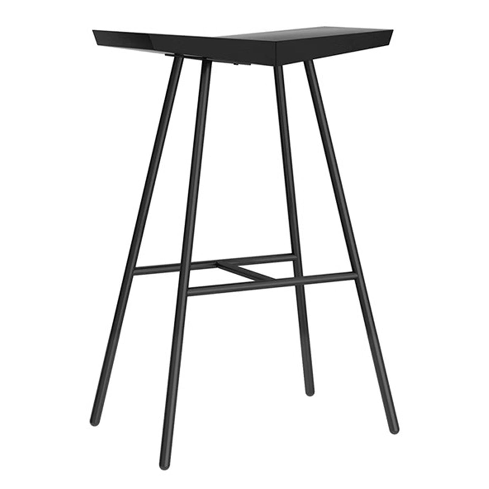 Tabouret haut en bois massif et métal pour comptoir de cuisine