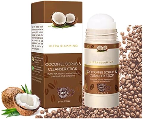 Cocoffee Scrub & Cleanser Stick - Coconut Coffee Body Scrub, Coconut Coffee 2-In-1 Scrub & Cleanser Stick For All Kind Skin Type Women Men (1 Pcs)