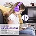 rockpapa 950 Wired Headphones for Kids Girls Boys for School Classroom with Microphone, On-Ear Foldable Corded Headphones with Jack 3.5mm for Laptop Computer Tablet Chromebooks Black Purple