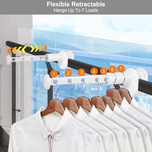 YGKYMVW Reise Wäscheständer Klein Tragbar, Mini Wäschetrockner Wandtrockner Ausziehbar mit 5 Löchern, Wäscheständer Klein Kleiderhaken Geeignet für Outdoor Camping Ausflüge Hotel