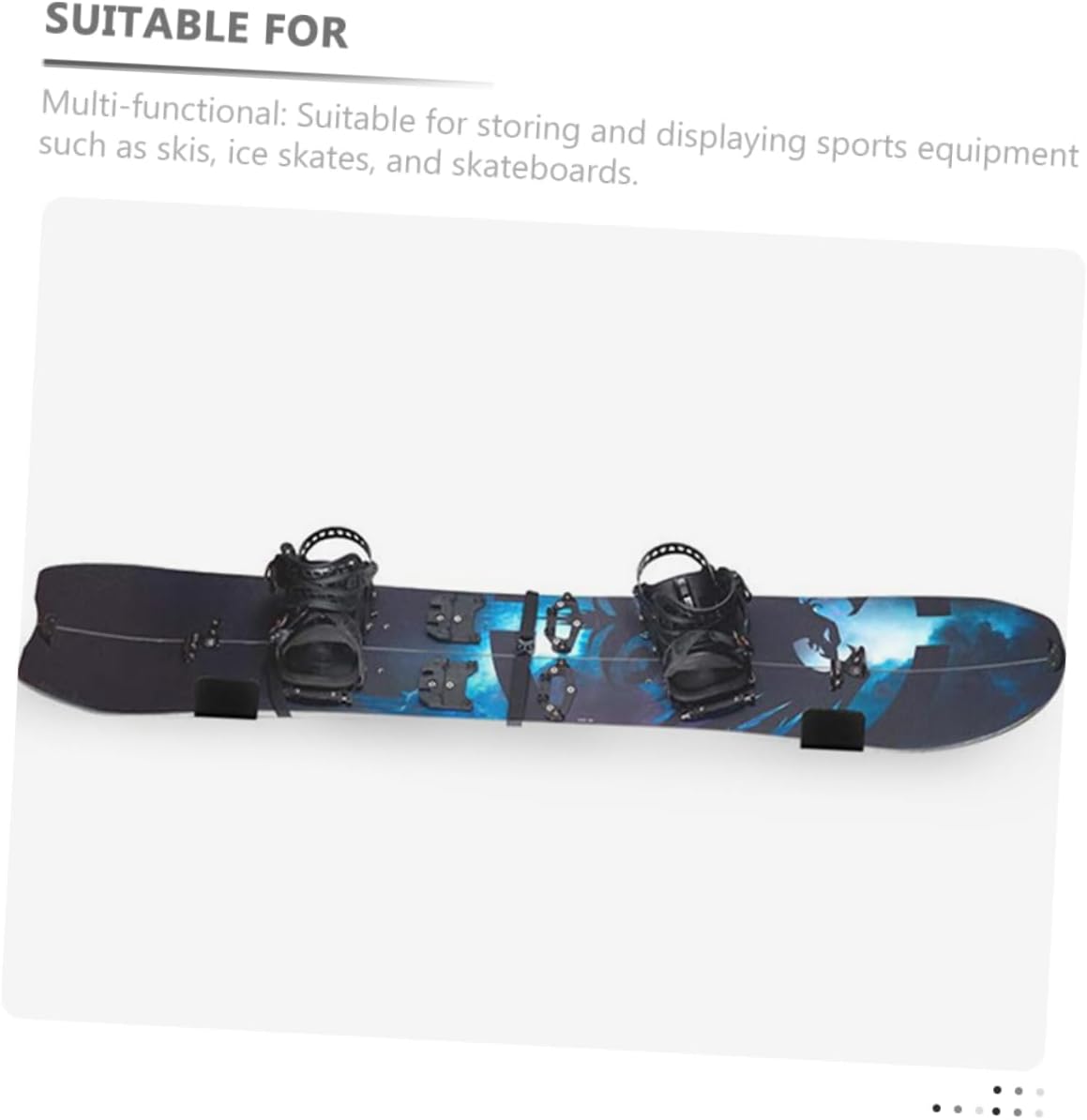 Holibanna 2Pcs Wall Mounted Snowboard Rack Large Storage Bracket Space Saving Display Holder for Ski Skateboard Ice Skates in Home Garage Ski Resort