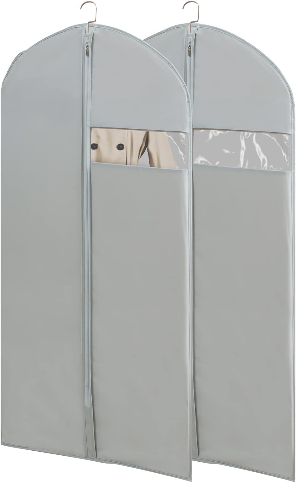 Garment Bags for Travel, 50'' Garment Bags for Hanging Clothes, Suit bag (Set of 2, 23.3'' X 50'')
