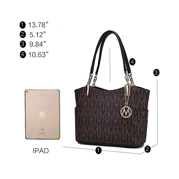 Mia-K-Collection-Shoulder-Handbag-for-Women-Vegan-Leather-Satchel-Tote-Bag-Top-Handle-Purse-Ladies-Pocketbook Mia K Collection Shoulder Handbag for Women: Vegan Leather Satchel-Tote Bag, Top-Handle Purse, Ladies Pocketbook Red