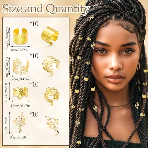 Accesorios de cabello en metal dorado, 40 piezas miniatura 4
