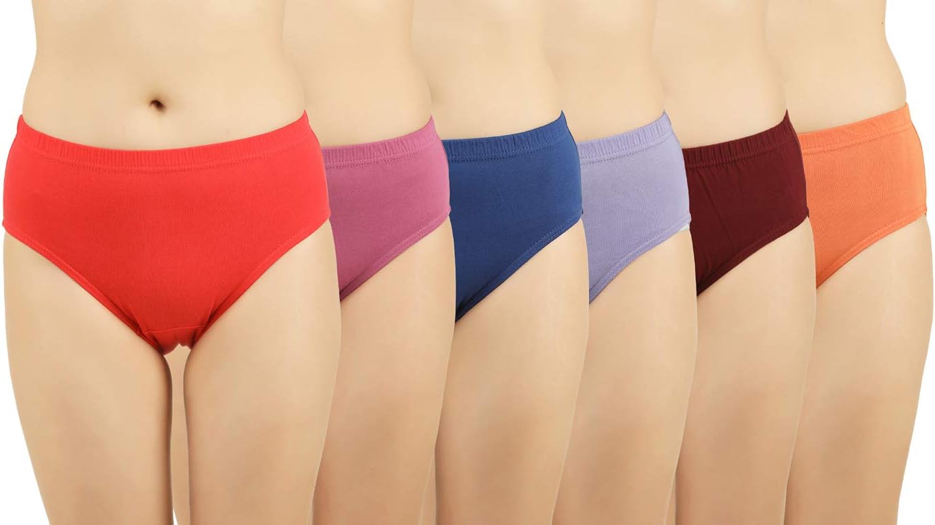 Women's Cotton Hipsters (Pack of 6)