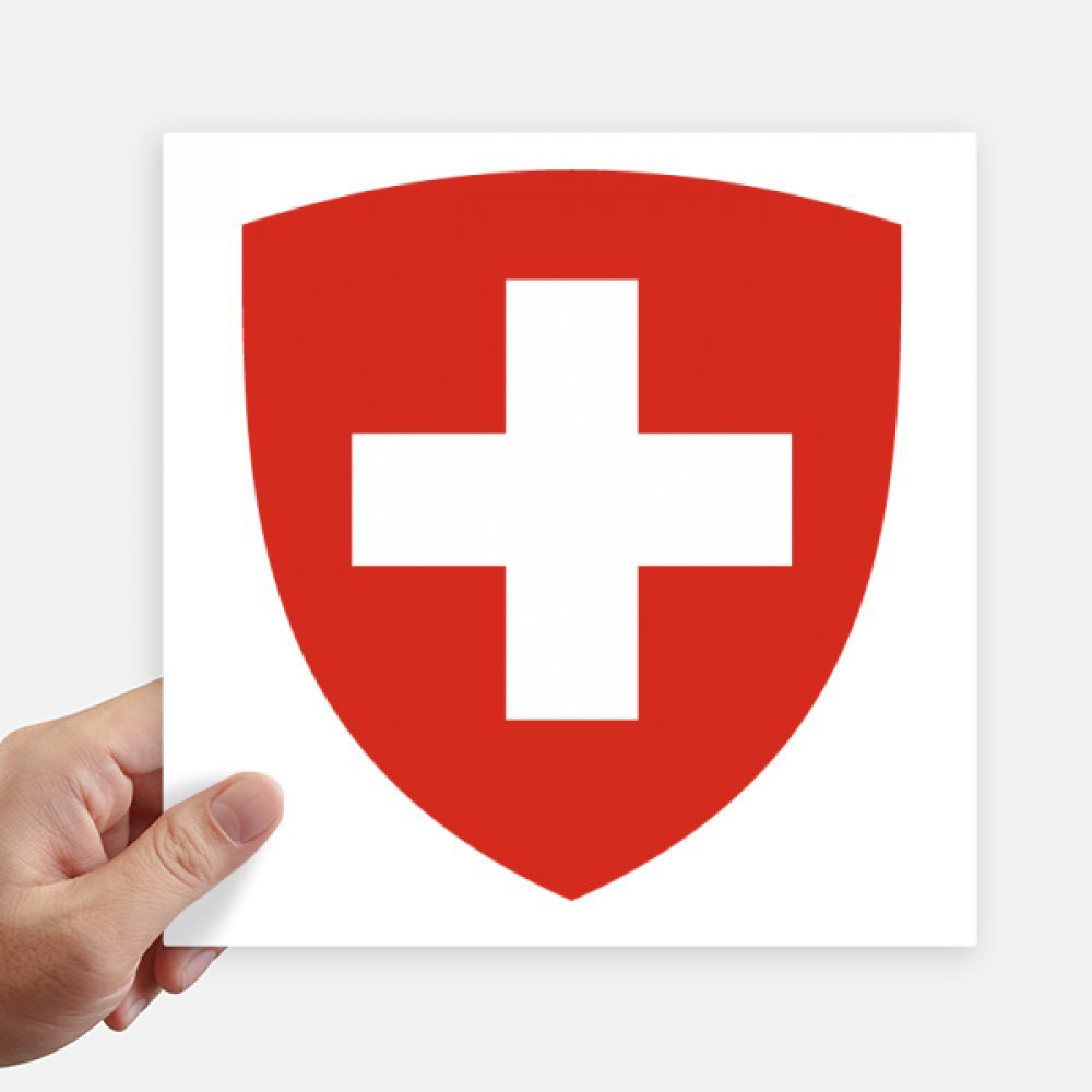 Sticker Suisse pour ordinateur et moto lot de 4 décals carrés 20 cm