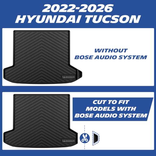 Image of Michelin Vehicle Mats for 2022-2026 Hyundai Tucson Gas (4 Piece) | Not Fit Hybrid or PHEV, All-Weather TPE Custom Fit Liner, Premier
