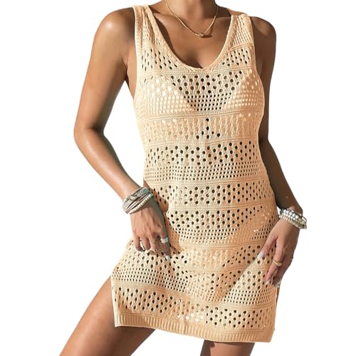 Trajes de baño y ropa de punto: vestido de playa ahuecado de mujer