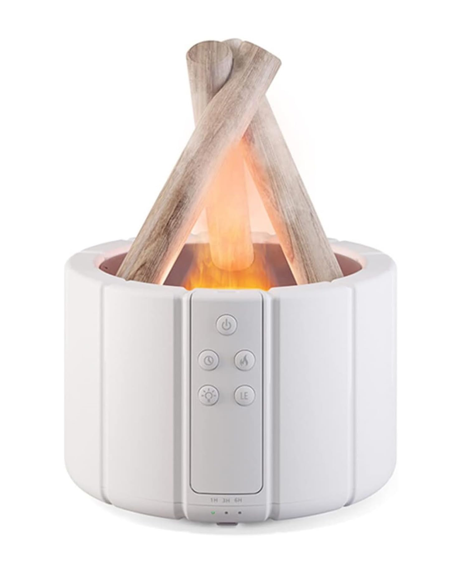 Inditradition Bonfire Shape Aromatherapy Humidifier Diffuser for Home (with Multi-Colour LED, 8 Inches Long, 250ml Tank) - White-image-39