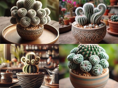 Image of NooElec Seeds India 50+ SEEDS- Swirling Cactus Seeds For Planting Home Garden- Grow Indoor & Outdoor- All Year.