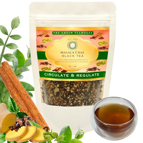 Té negro ecológico masala chai a granel 2.5 oz miniatura 1