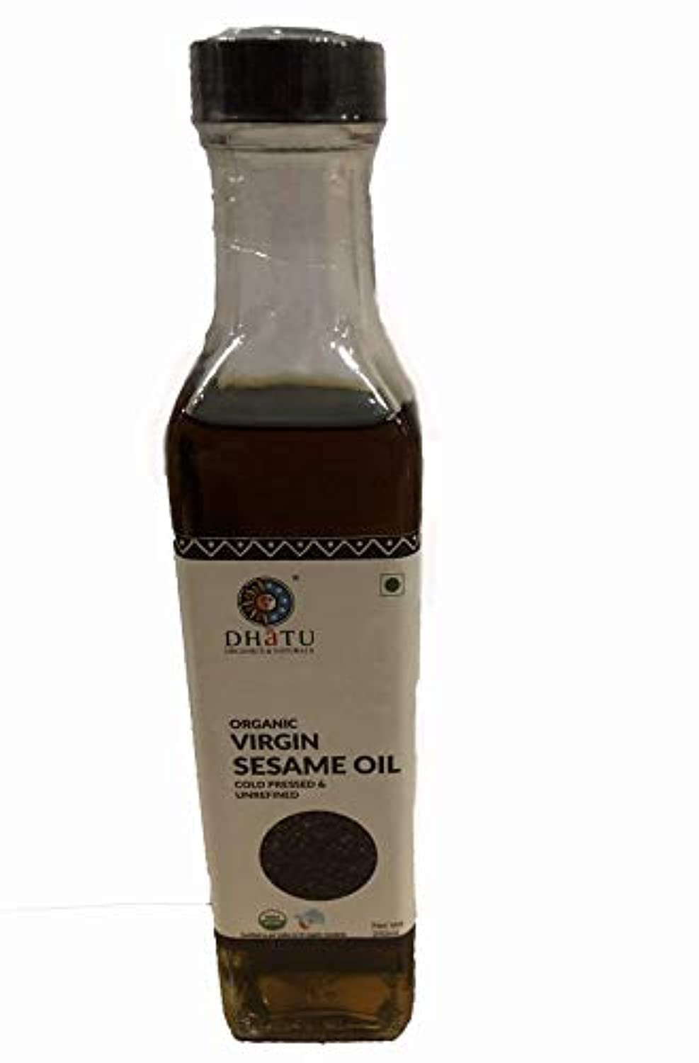 Dhatu Organic Virgin Sesame Oil 250ml Cold Pressed Gingelly/Sesame Oil (Virgin, Chekku/Ghani)