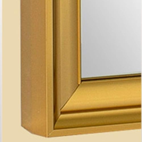 PRMAL Espejos espejo de baño borde de color europeo espejo de maquillaje cuadrado HD a prueba de explosiones resistente al desgaste espejo de pared