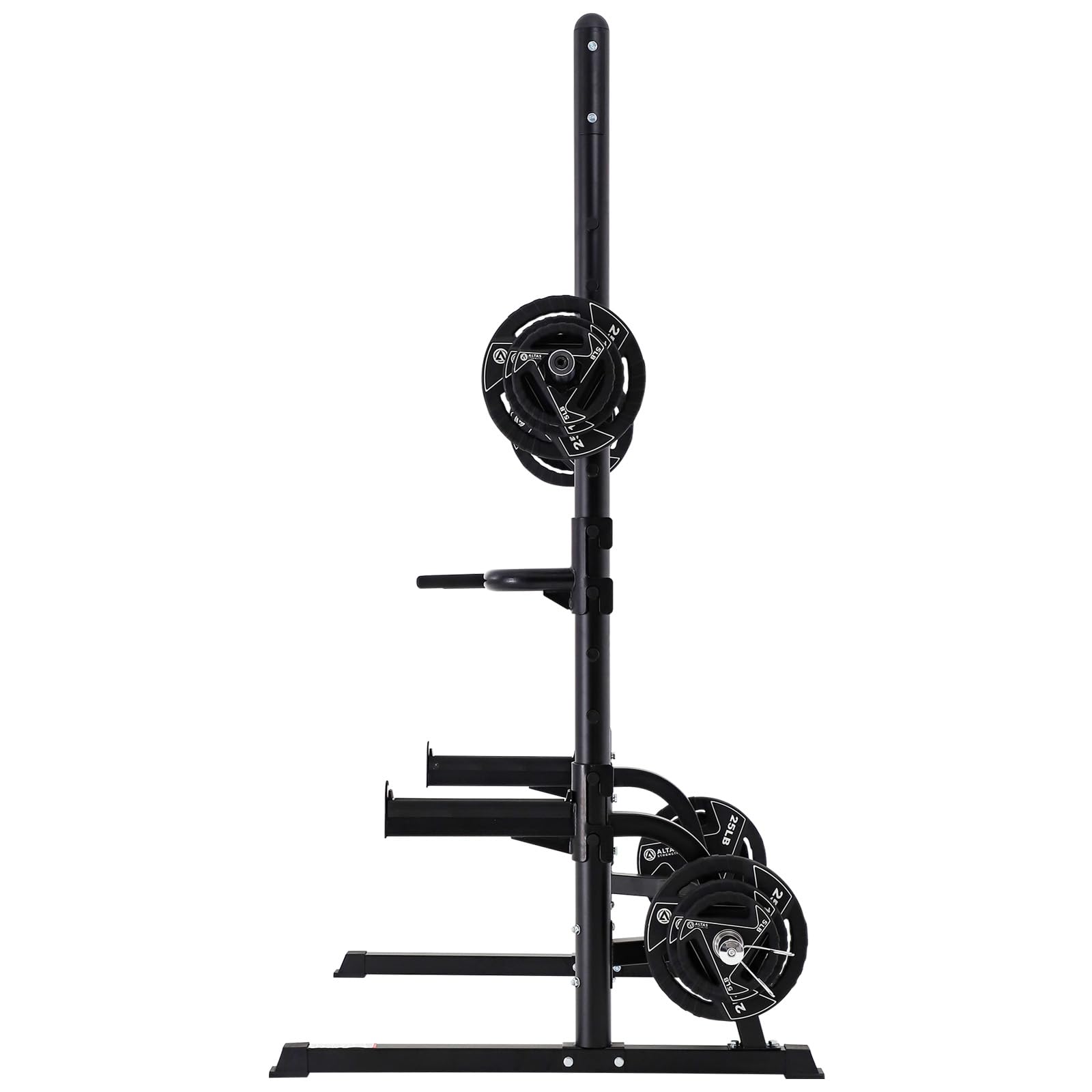 ALTAS STRENGTH Squat Rack Power Cage Function Half Smith Workout Light Commercial Fitness Equipment Home Gym Tower Weight Lifting Machine Upper Body Strength Training 3003