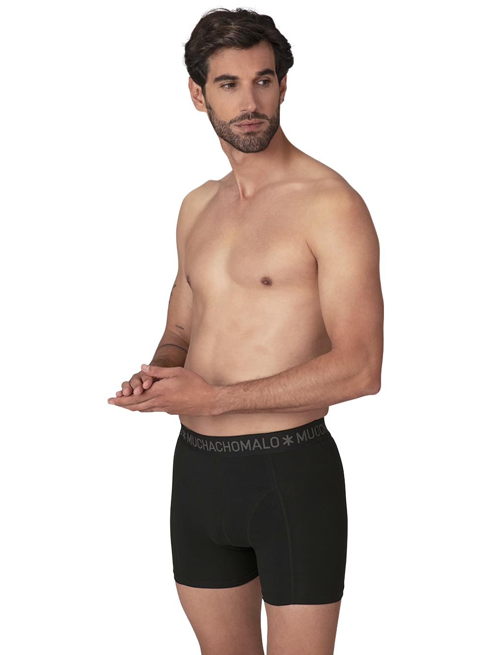 Muchachomalo Calzoncillos para Hombre, Ropa Interior Lisa de Algodón para Hombre, Pack de 7 Unidades, Bóxers Lisos de Corte Clásico con Cintura Elástica