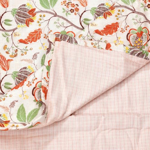 Image of Home Ecstasy 100% Cotton Mulmul Reversible Dohar for Single Bed 210 GSM (56 x 88 inches), Brown