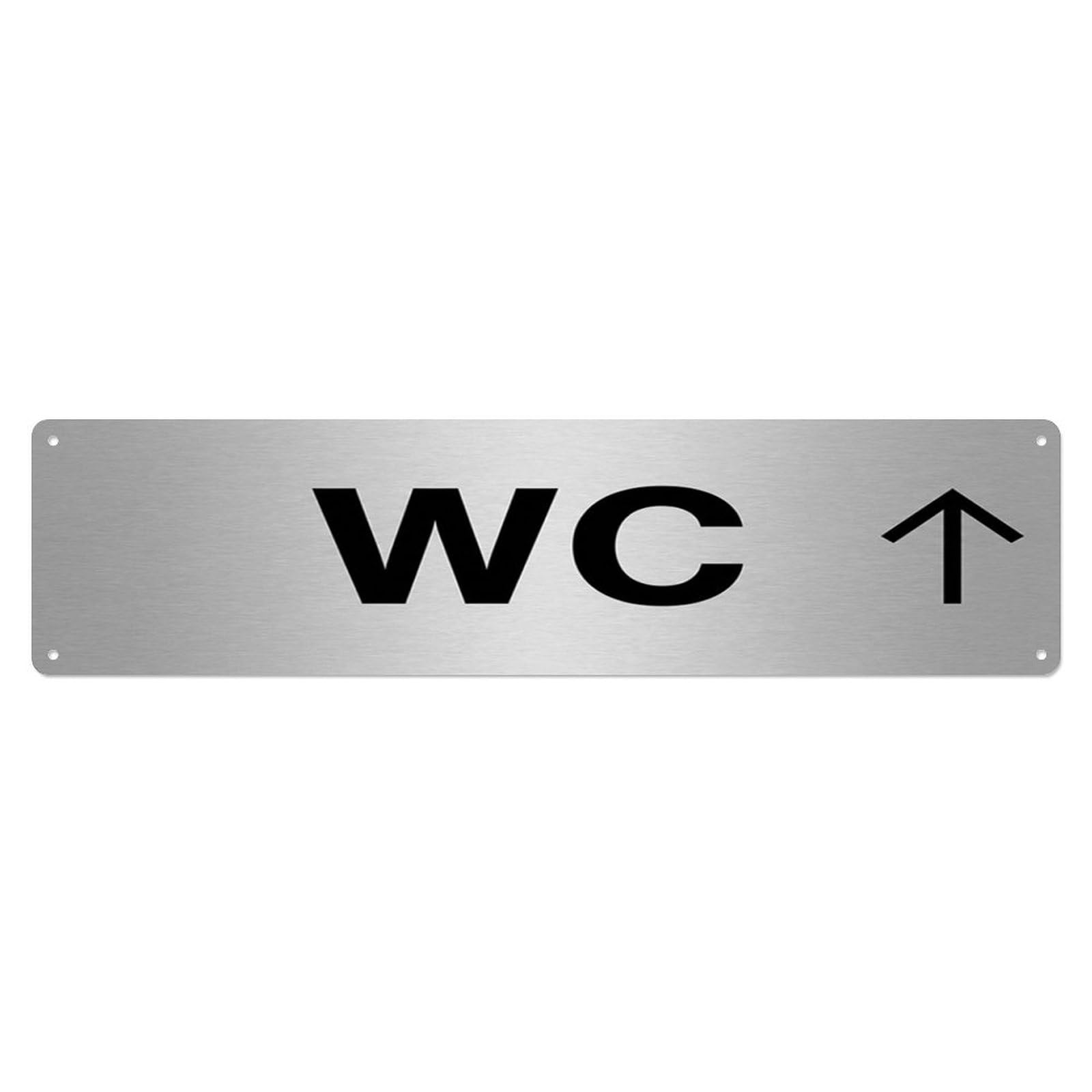 Industrial Clean Home Washroom Toilet(WC) Door Metal Tin Skinny Sign Plaque Wall Decor for Cafe, Club Bar, Office, Home Garden Metal Poster 4x16Inch