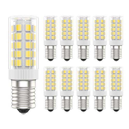Lampadine a LED 10 lampadine E14 SES da 5 W sostituiscono 40 Bianco Caldo 3000 K, Piccole a Risparmio energetico con Vite Edison, Angolo del Fascio di 360°, CA