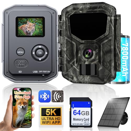 Lutranstra 5KB Wildkamera mit Handyübertragung App, 5K/64MP HD...