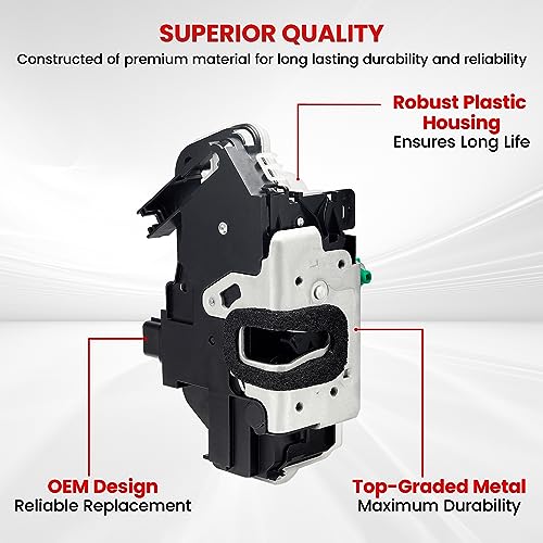 Image of SYERAL Front Left Driver Side Power Door Lock Latch Actuator Compatible with 2009-2014 F-150, 2010-2014 Mustang, 2011-2019 Explorer, 13-19 Taurus, Compatible with Lincoln Mark LT 10-14 OE 9S4Z5421813A