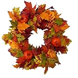 TAIUTYUハロウィーンの飾り、カボチャの花、感謝祭のドア掛け、ドアの装飾 [並行輸入品]