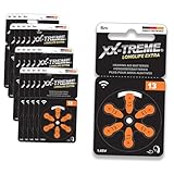 XX-Treme Longlife Extra Hörgerätebatterien 13 PR48 Orange – 120 Stück Zink Luft 1,45V – 20 x 6er Blister Vorratspack