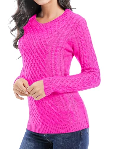 Image of v28 Women Crew Neck Knit Stretchable Elasticity Long Sleeve Sweater Jumper Pullover
