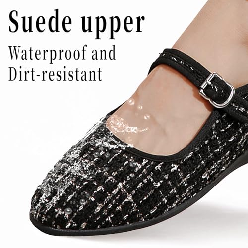 Women's Mary Jane Flats Comfortable Slip-on Flats Round Toe Dressy Ballet Shoes for Women2