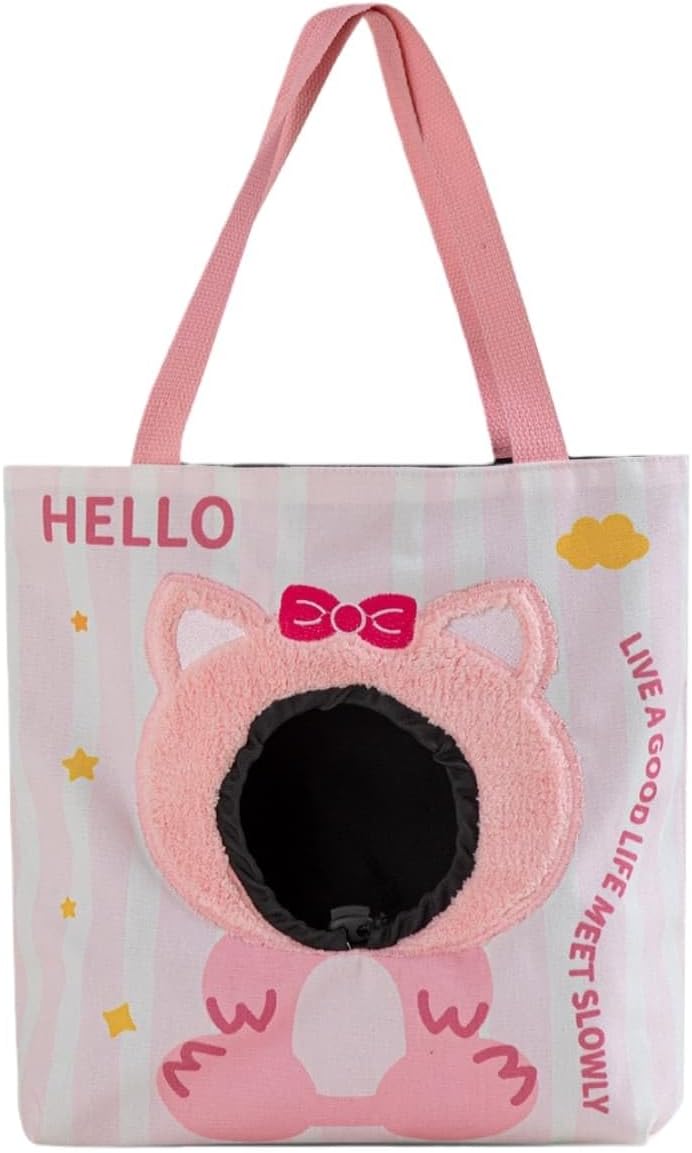 Small Plush Pet Carrier Tote Bag for Cat Dog Puppy Cute Shoulder Purse (Z-I)