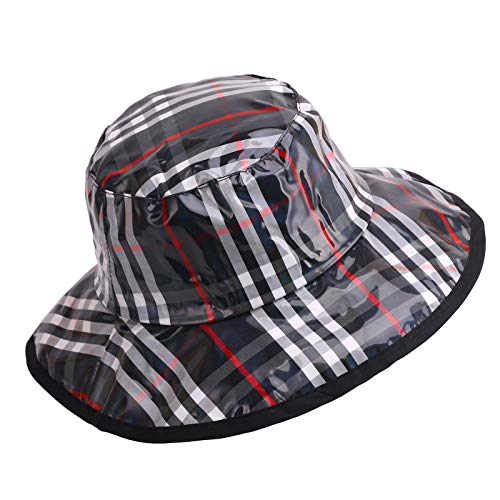 Women's Rain Hats Waterproof Rain Hat Wide Brim Bucket Hat Rain Cap Foldable