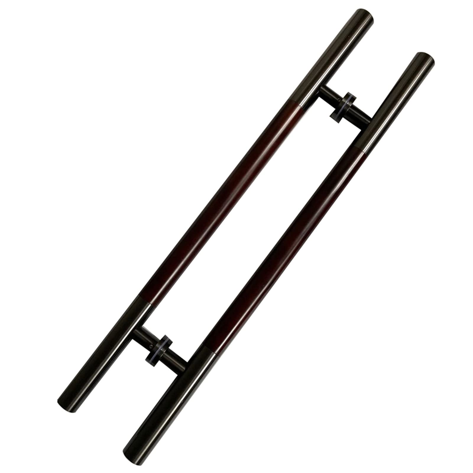 Niusabou Style2 Door Handle Barn, Stainless Steel Wood Round Pull Door Handle, Rustic, Double Side, 60-150 Cm(,60 Cm 23.6 In)