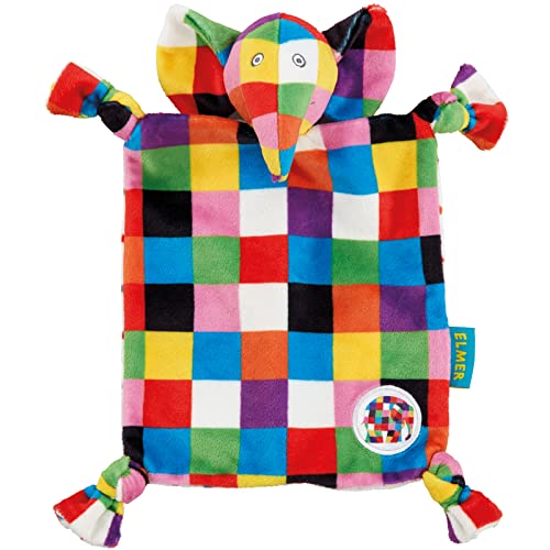 Rainbow Designs Elmer („Elmar“) der Elefant Comfort Blanket - Super Soft Plüsch Elmer Elefant Kuscheldecke für Babys, geeignet von Geburt an, tolles Geschenk für Neugeborene