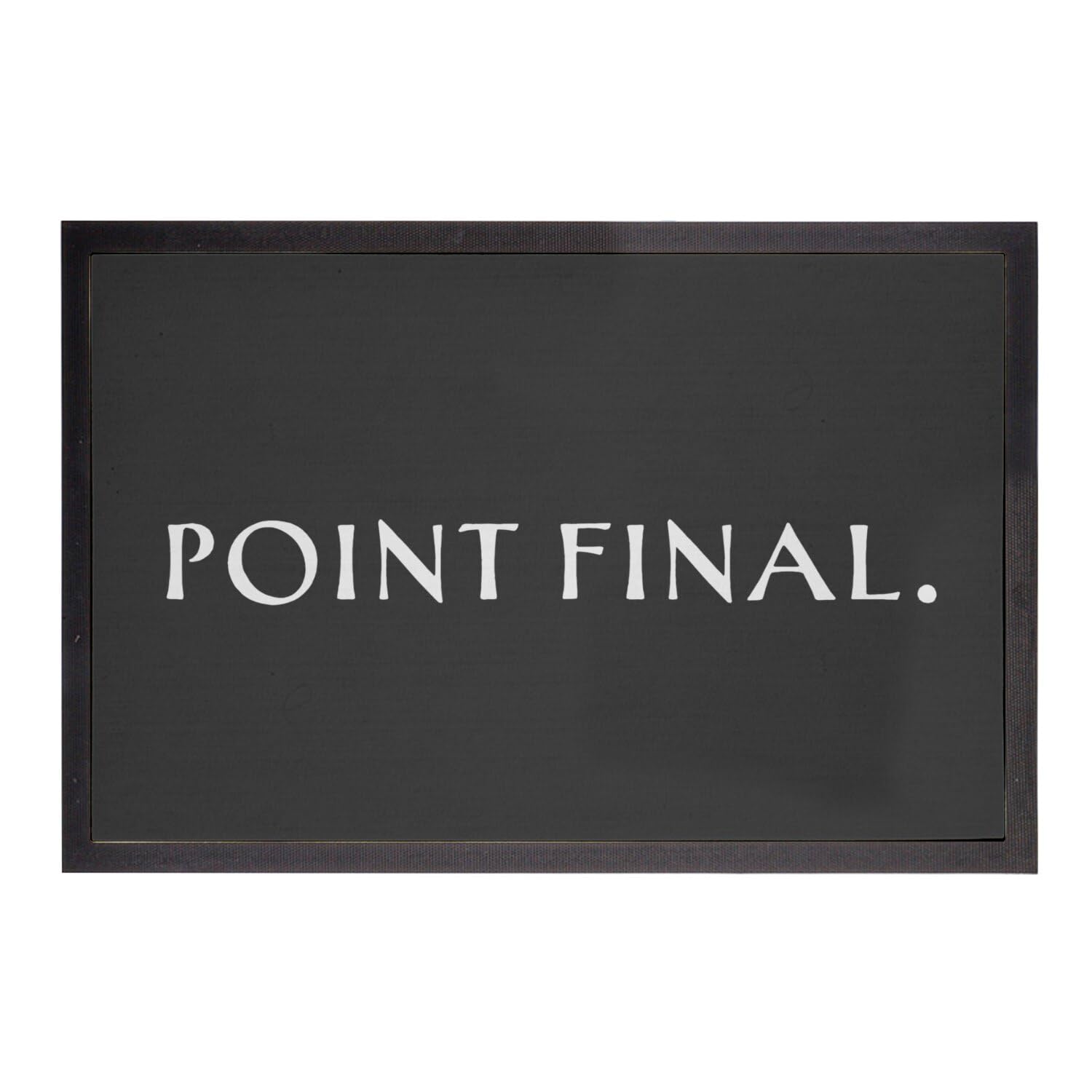 Paillasson noir Point Final. 75x50 cm : le tapis d'entrée chic qui retient la saleté