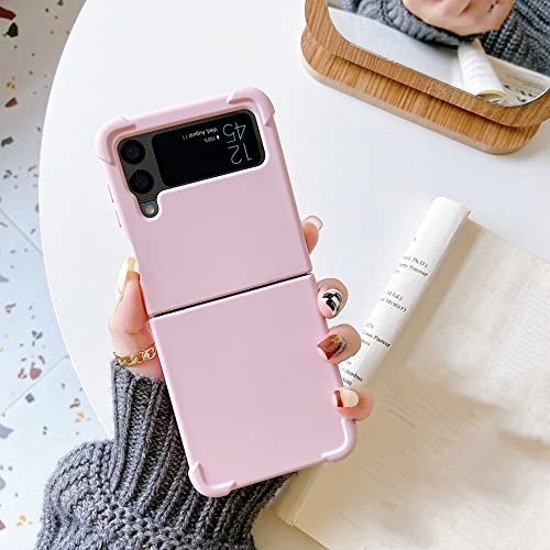 Coque antichoc Samsung Galaxy Z Flip 3 rose silicone avec coins air-bag