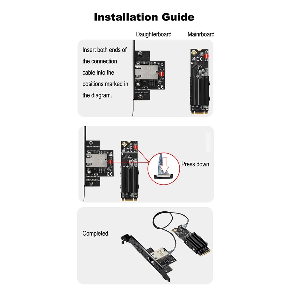 Scheda di Rete M.2 B+M A Porta Singola 10GbE Adattatore di Rete Ethernet RJ45 Scheda di Rete per Server di Livello di Controllo Industriale AQC113