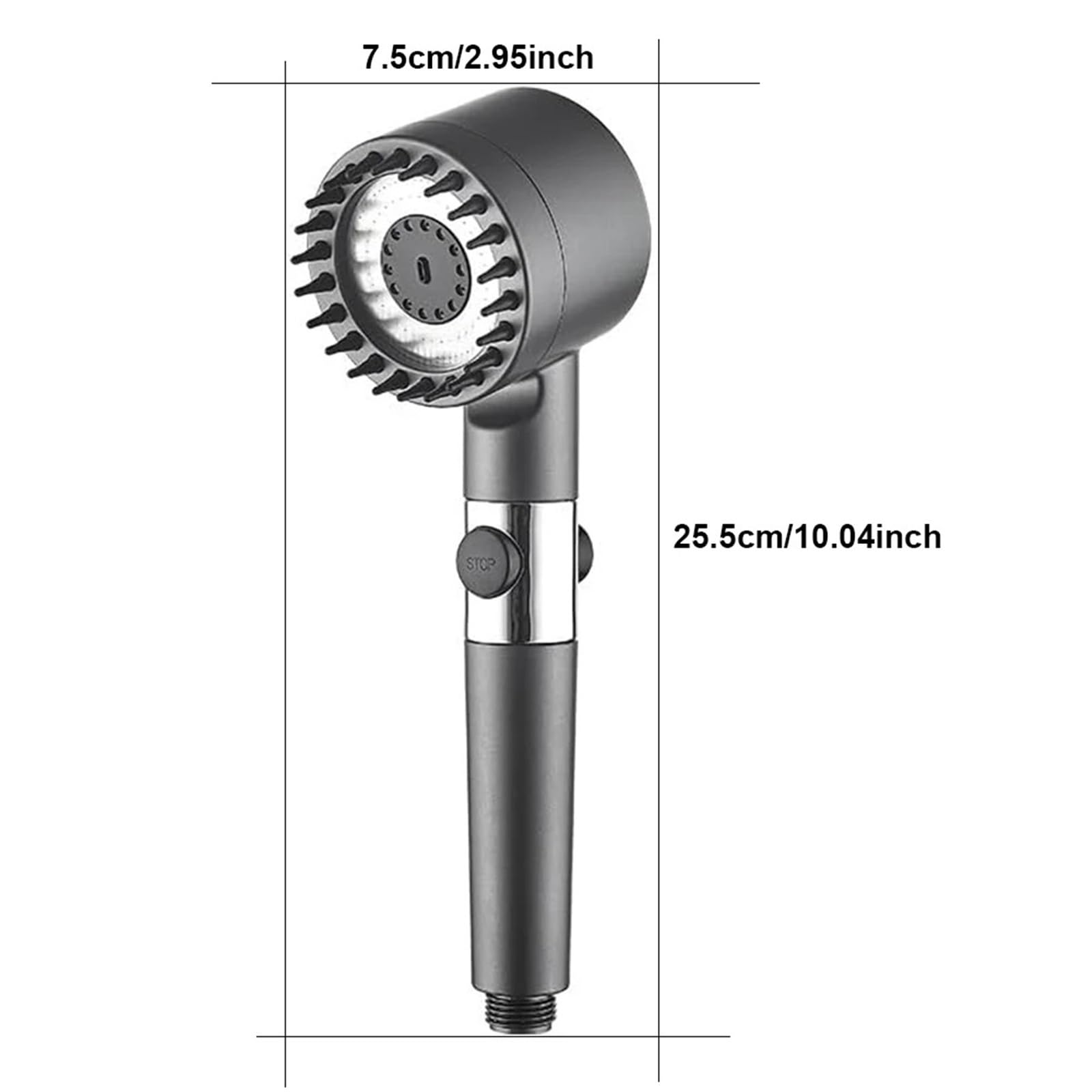 4 tryby One-Click Stop Oszczędność wody wysokociśnieniowa ręczna głowica prysznicowa z bawełnianymi filtrami do łazienki (1 szt. głowica prysznicowa)