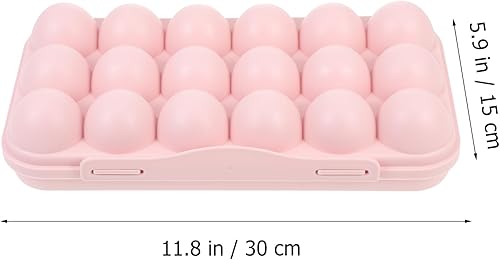 Miniatura 2 de Hemoton 2 soportes para huevos para refrigerador, caja de almacenamiento de huevos para refrigerador, dispensador de huevos, bandeja de