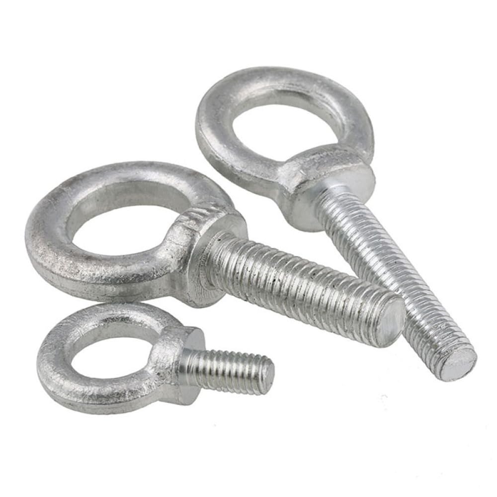 Perno de ojo de elevación,pernos de anclaje, 5 uds perno de ojo de elevación marina perno de ojo bucle agujero for Cable cuerda elevación Zinc plateado M6 M8 M10 M12 M14 M16 M18 M20 ( Color : 5pcs , S