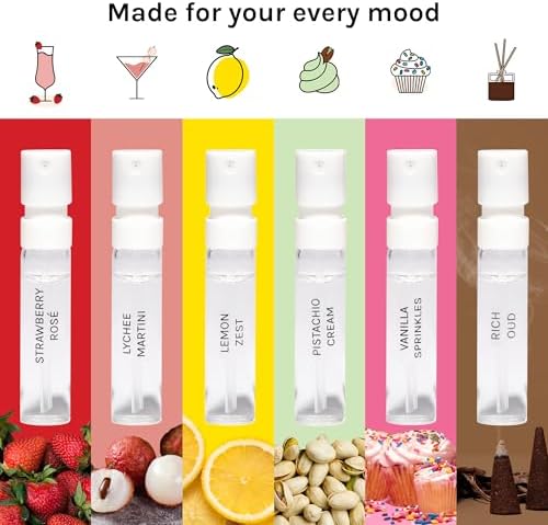 Just Juice Discovery Set - Mini Perfumes for Women and Men - Fruity, Floral, Gourmand Men's and Women's Fragrances - Travel Perfume Set - 6 pc