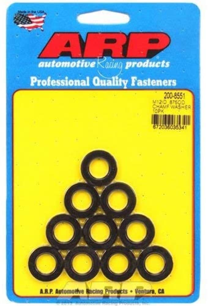 ARP (200-8551) M12 ID .875 OD Black Washers - Pack of 10