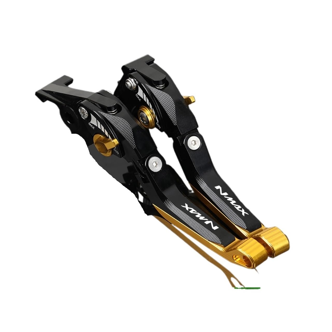 Djshuoy Yellow 1 Handlebar Brake Lever For Nmax 160 155 125 2015 Present Motorcycle Accessorie Clutch Lever Brake Lever Set Adjustable Folding Handle Levers(Yellow 1)