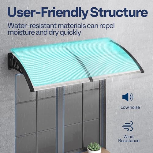 image for VIVOHOME Polycarbonate Window Door Awning Spliced Canopy Transparent w