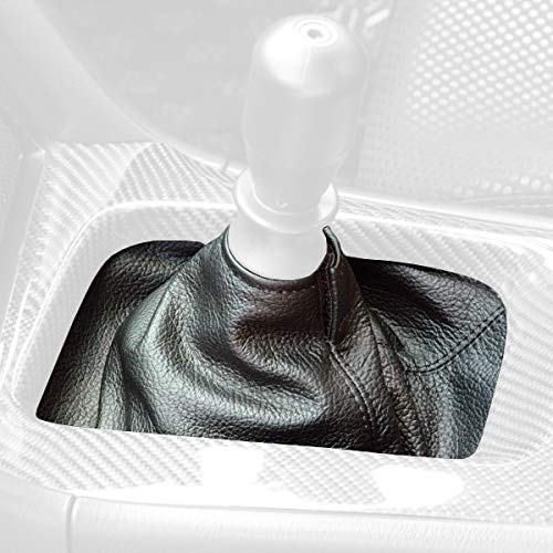 RedlineGoods Shift Boot Compatible with Nissan Skyline R34 1999-02. Tailor Made - not Universal. Genuine top-Grade Italian Black Leather with Black Thread