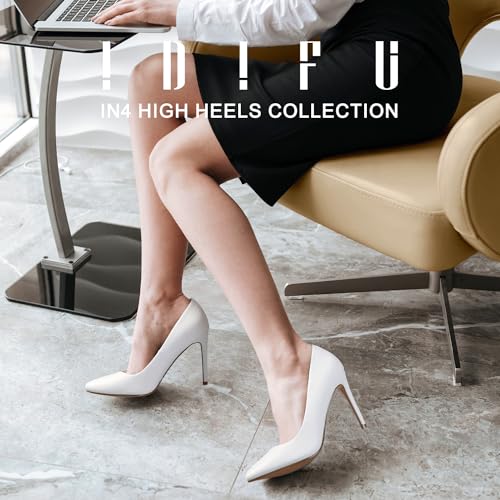 IDIFU Women's IN4 Classic Pointed Toe High Heels Pumps Wedding Dress Office Shoes3