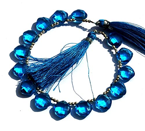 Quartz bleu azur en briolette coussin pour sublimer vos tenues d'été
